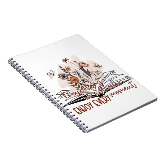 刻々楽しむとメッセージ前向き ノートブック (右側)