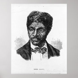 刻まれたアフリカ系アメリカ人のDred Scottポートレート ポスター
