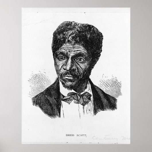 刻まれたアフリカ系アメリカ人のDred Scottポートレート ポスター (正面)