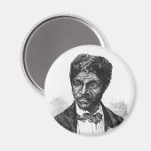 刻まれたアフリカ系アメリカ人のDred Scottポートレート マグネット (正面/裏面)