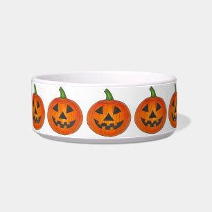 刻まれたオレンジハッピーハローウィンパンプキンパッチ ボウル