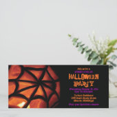 刻まれたカボチャハローウィンパーティ招待状 招待状 (スタンド正面)