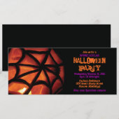 刻まれたカボチャハローウィンパーティ招待状 招待状 (正面/裏面)