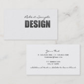 刻まれたデザイン 名刺 (正面/裏面)