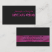 刻まれたメーキャップアーティスト 名刺 (正面/裏面)