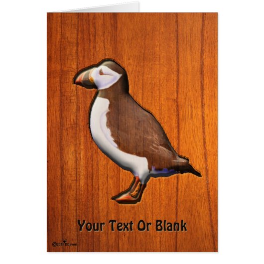 刻まれた大西洋のパフィン (正面)