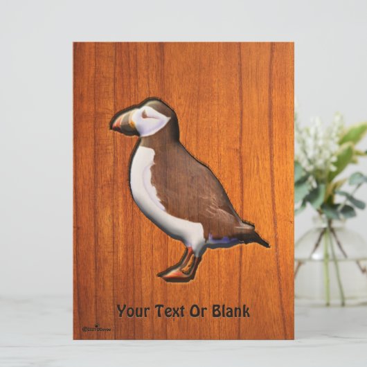 刻まれた大西洋のパフィン (スタンド正面)