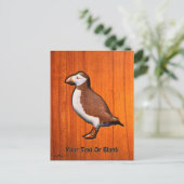 刻まれた大西洋のパフィン シーズンポストカード (スタンド正面)