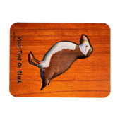 刻まれた大西洋のパフィン マグネット (横)