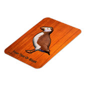 刻まれた大西洋のパフィン マグネット (左側)