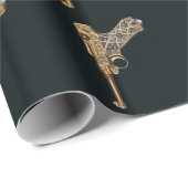 刻まれた旧式な銃のコレクター ラッピングペーパー (ロールコーナー)