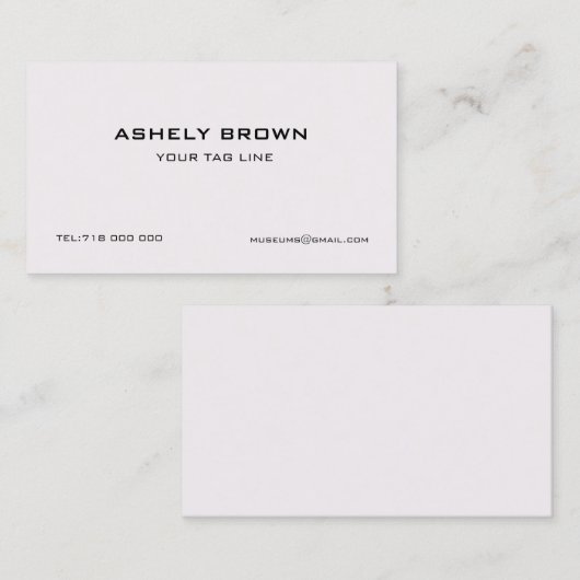 刻まれた最小主義の名刺 名刺 (正面/裏面)