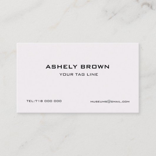 刻まれた最小主義の名刺 名刺 (正面)