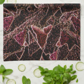 刻まれた茶色の岩のスタイルのテクスチャ キッチンタオル (折り畳み)