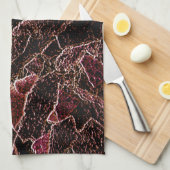 刻まれた茶色の岩のスタイルのテクスチャ キッチンタオル (四つ折り)