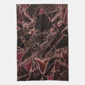 刻まれた茶色の岩のスタイルのテクスチャ キッチンタオル (縦)