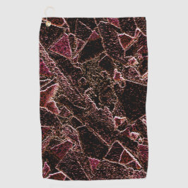 刻まれた茶色の岩のスタイルのテクスチャ ゴルフタオル