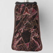 刻まれた茶色の岩のスタイルのテクスチャ ゴルフヘッドカバー (回転90)