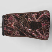 刻まれた茶色の岩のスタイルのテクスチャ ゴルフヘッドカバー (正面)