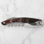 刻まれた茶色の岩のスタイルのテクスチャ ソムリエナイフ (裏面)