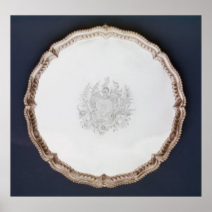 刻まれたsalver、18世紀 ポスター