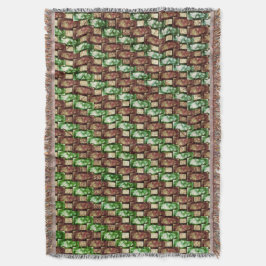 刻まれて斑点のある茶色の緑の長方形の部分 スローブランケット