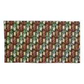 刻まれて斑点のある茶色の緑の長方形の部分 枕カバー (裏面-右)