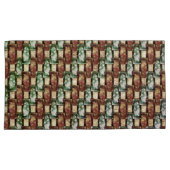 刻まれて斑点のある茶色の緑の長方形の部分 枕カバー (正面右)