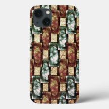 刻まれて斑点のある茶色の緑の長方形の部分