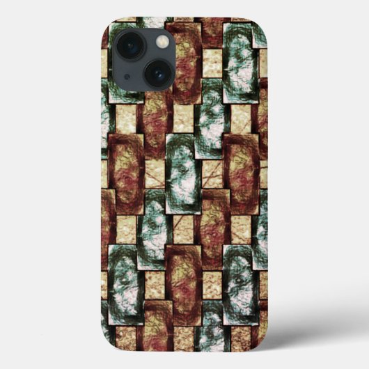 刻まれて斑点のある茶色の緑の長方形の部分 Case-Mate iPhoneケース (裏面)