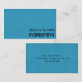 刻まれるティール（緑がかった色） 名刺 (正面/裏面)