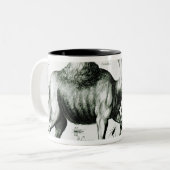 刻まれる動物および花の勉強 ツートーンマグカップ (正面左)