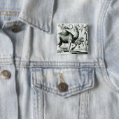 刻まれる動物および花の勉強 缶バッジ (インサイチュ)