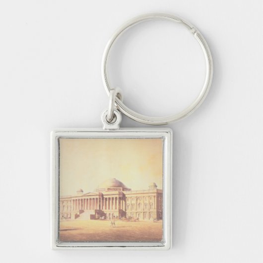 刻まれる米国の国会議事堂 キーホルダー (正面)