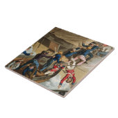 刻まれる軍艦に乗っているイギリスの船員 タイル (側面)