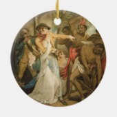 刻まれる野蛮人によって攻撃される解決家族 セラミックオーナメント (裏面)