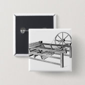 刻まれるHargreavesのジェニー回転 缶バッジ (正面&裏面)