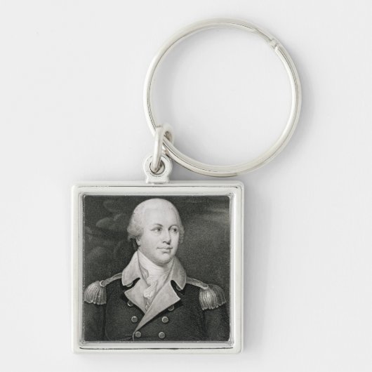 刻まれるMajor General Nathaniel Greene (1742-86年) キーホルダー (正面)