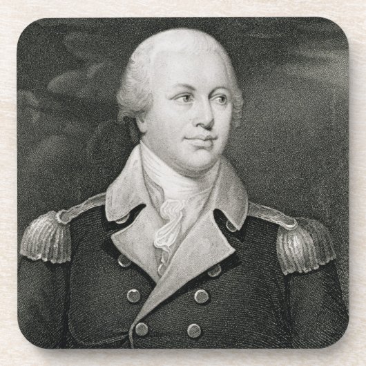 刻まれるMajor General Nathaniel Greene (1742-86年) コースター (正面)