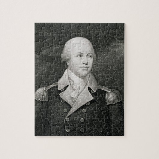 刻まれるMajor General Nathaniel Greene (1742-86年) ジグソーパズル (縦)