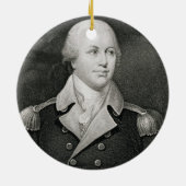刻まれるMajor General Nathaniel Greene (1742-86年) セラミックオーナメント (裏面)