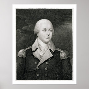刻まれるMajor General Nathaniel Greene (1742-86年) ポスター