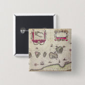 刻まれるMoluccan島の地図 缶バッジ (正面&裏面)