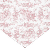 刻エレガントみピンクと白のフローラ ショートテーブルランナー (コーナー)