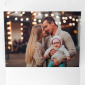 刻エレガントみ金ゴールドクリスマスフローラ5 – 写真 三つ折りクリスマスカード (内部最初)