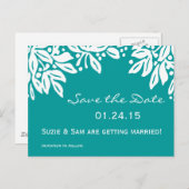 刻印されたフローラ結婚のパターン 案内ポストカード (正面/裏面)