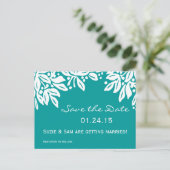 刻印されたフローラ結婚のパターン 案内ポストカード (スタンド正面)