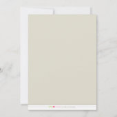 刻印されたモノグラムの誕生のお知らせ：：ピンク 案内状 (裏面)