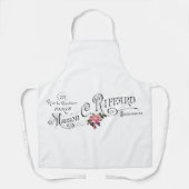 刻印されたヴィンテージフランスのタイポグラフィ エプロン (正面)