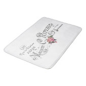 刻印されたヴィンテージフランスのタイポグラフィ バスマット (アングル)